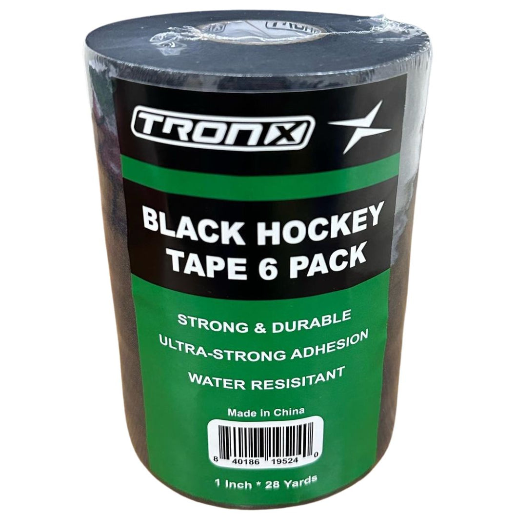 TronX Black Cloth Hockey Tape (6 Pack)