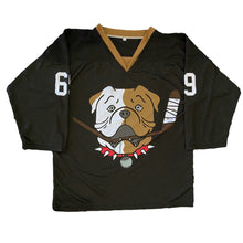 Load image into Gallery viewer, TronX Bulldogs Black Personalized Custom Hockey Jerseys
