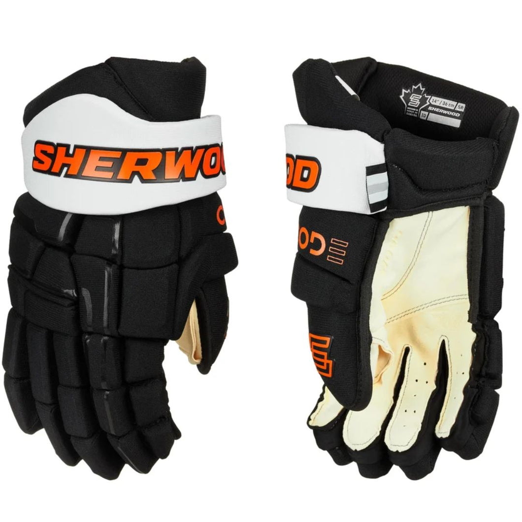 Sherwood Code NHL Team Stock Senior Hockey Gloves - Philadelphia Flyers