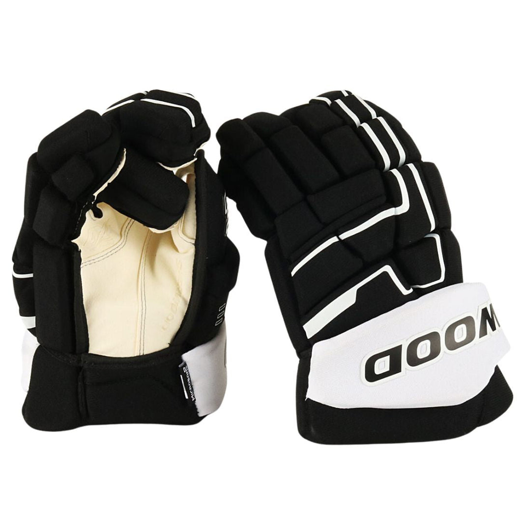 Sherwood Code NHL Team Stock Senior Hockey Gloves - Pittsburgh Penguins