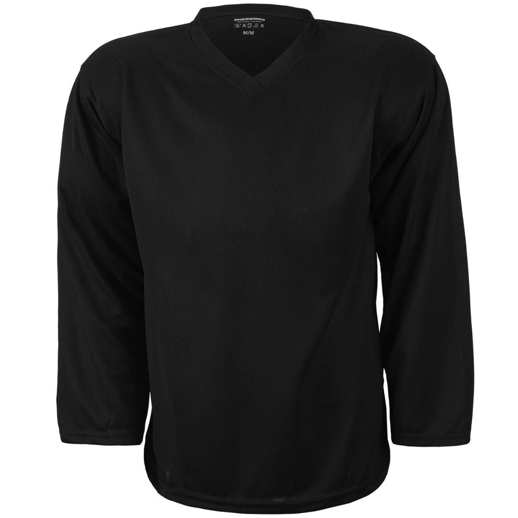 Sherwood SW100 Solid Color Practice Hockey Jerseys - Black