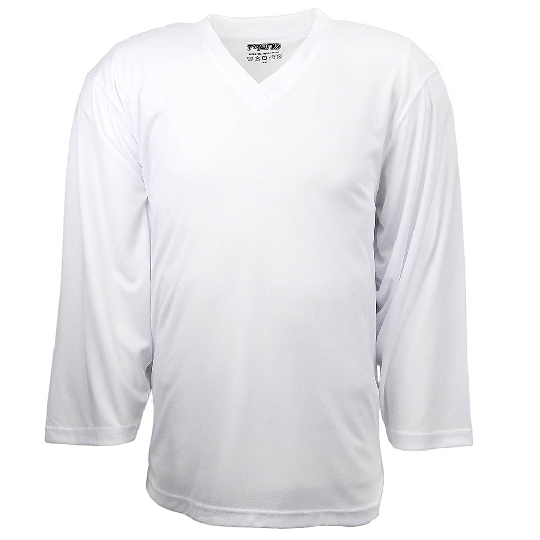 TronX DJ80 Practice Hockey Jersey - White (LIMITED SIZES)