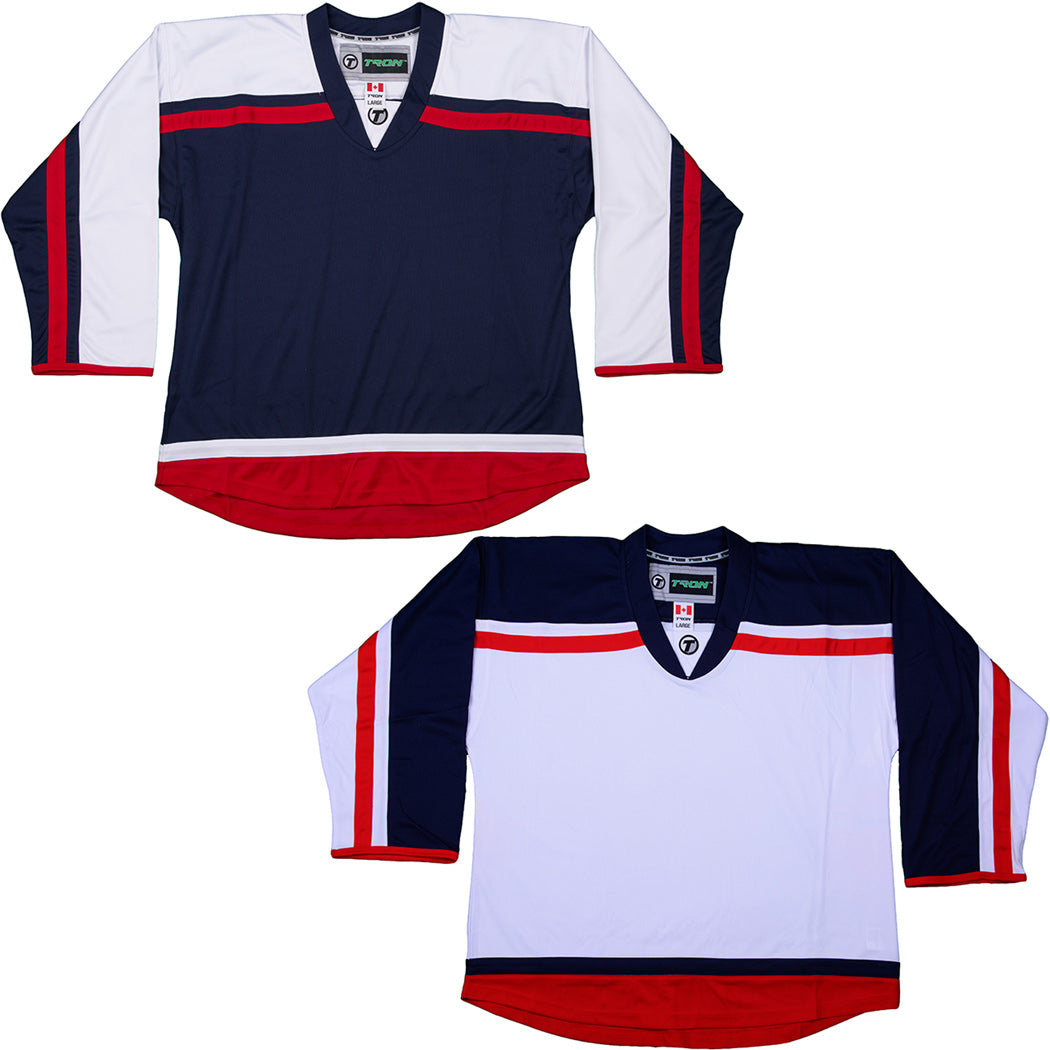 Columbus Blue Jackets Hockey Jersey - TronX DJ300 Replica Gamewear