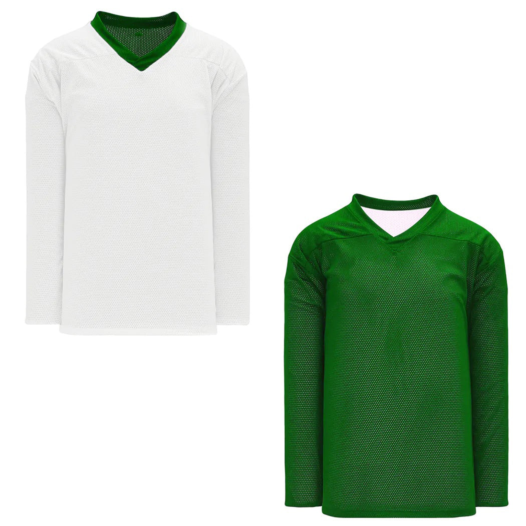 Sherwood SW300 Reversible Hockey Practice Jerseys - Green/White