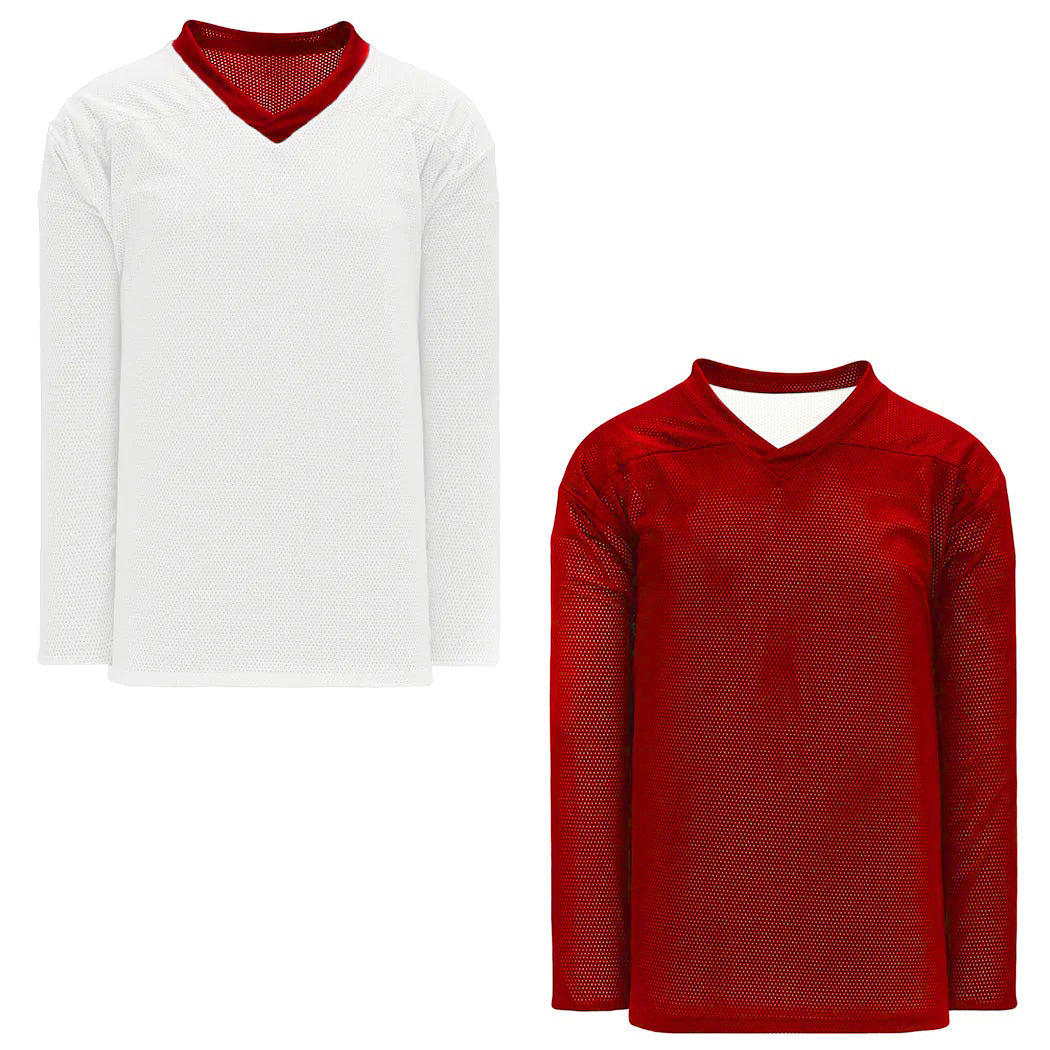 Sherwood SW300 Reversible Hockey Practice Jerseys - Red/White